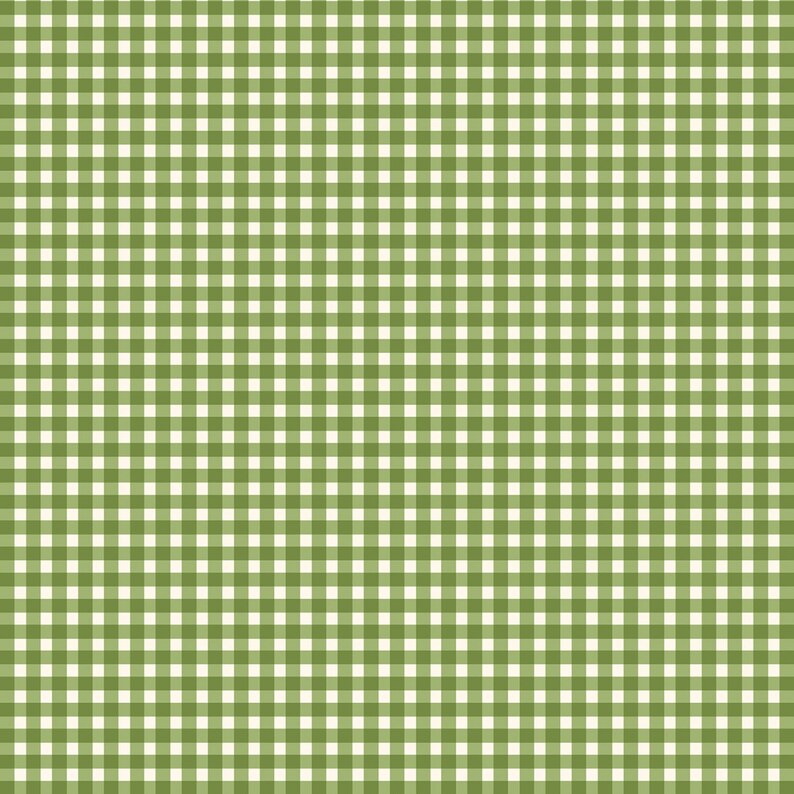green and white gingham pants