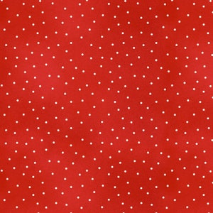 Cherry Red Tonal, Scattered White Dots, Accent Fabric, Beautiful Basics, Maywood Studios, 8119M-R5, By the Yard