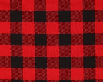 Buffalo Plaid, Red, Santee Printworks, 49803-Red, Made in USA, By Cost-friendly Quilter's Cotton Fabric, the Yard