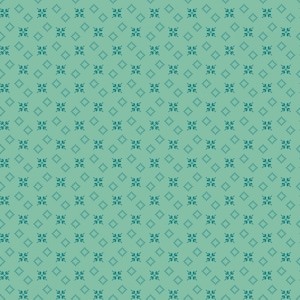May include: A seamless pattern with a teal green background and a repeating pattern of dark teal geometric shapes.