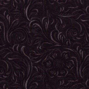 Tooled Leather-look, Black, FABRIC, 100% Cotton, Western Basics, South Western, Sara Khammash, Moda, 11216-16, By the Yard