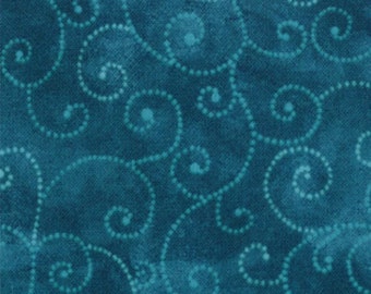 Classic Marble Swirls, Teal, a Beautiful Blender! (9908 96), Moda (By YARD)