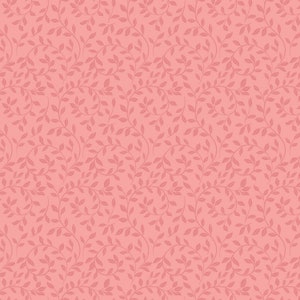 Lovely, Vines Allover, Coral Background, Accent Fabric, At First Sight, Riley Blake, C12683R-CORAL, By the Yard