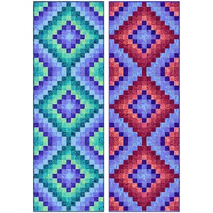 Eight FQ Trip Runner, Table Runner PATTERN, Finished Size:  19.25 by 56.75 Inches, Northcott, PTN2762, Advanced Beginner