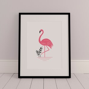 Flamingo Print, Art Print, Midcentury Modern, Wall Art, Nursery Decor, Lucy Begent