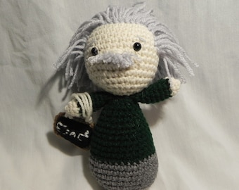 Crochet Albert Einstein Doll | Amigurumi | Literary Character Doll | Handmade Collector Gift