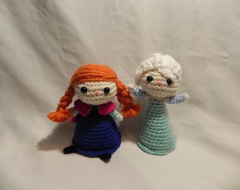 Crochet Anna and Elsa set