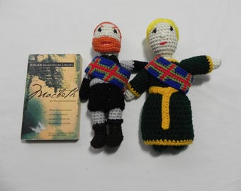 Crochet Macbeth and Lady Macbeth set