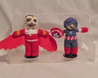 Crochet Falcon and Captain America Set