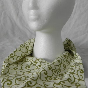 Green Swirl Infinity Scarf