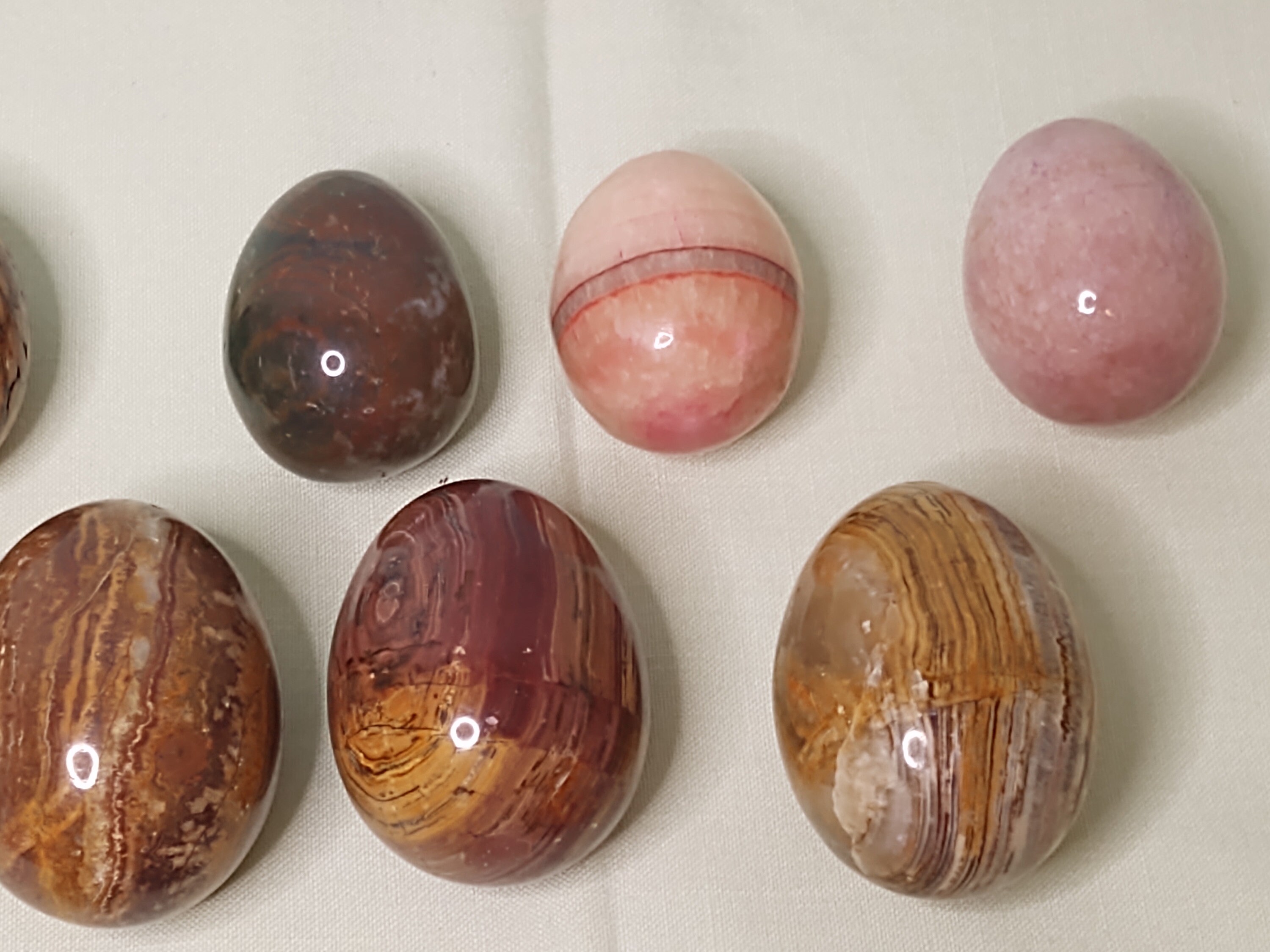 Polished Stone Eggs14 Count Various Types and Sizes Etsy