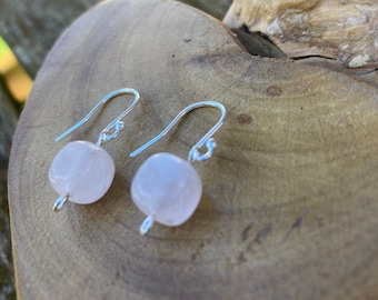 Semi precious Gemstone and sterling silver drop earrings, handmade with love in Cotswolds, UK