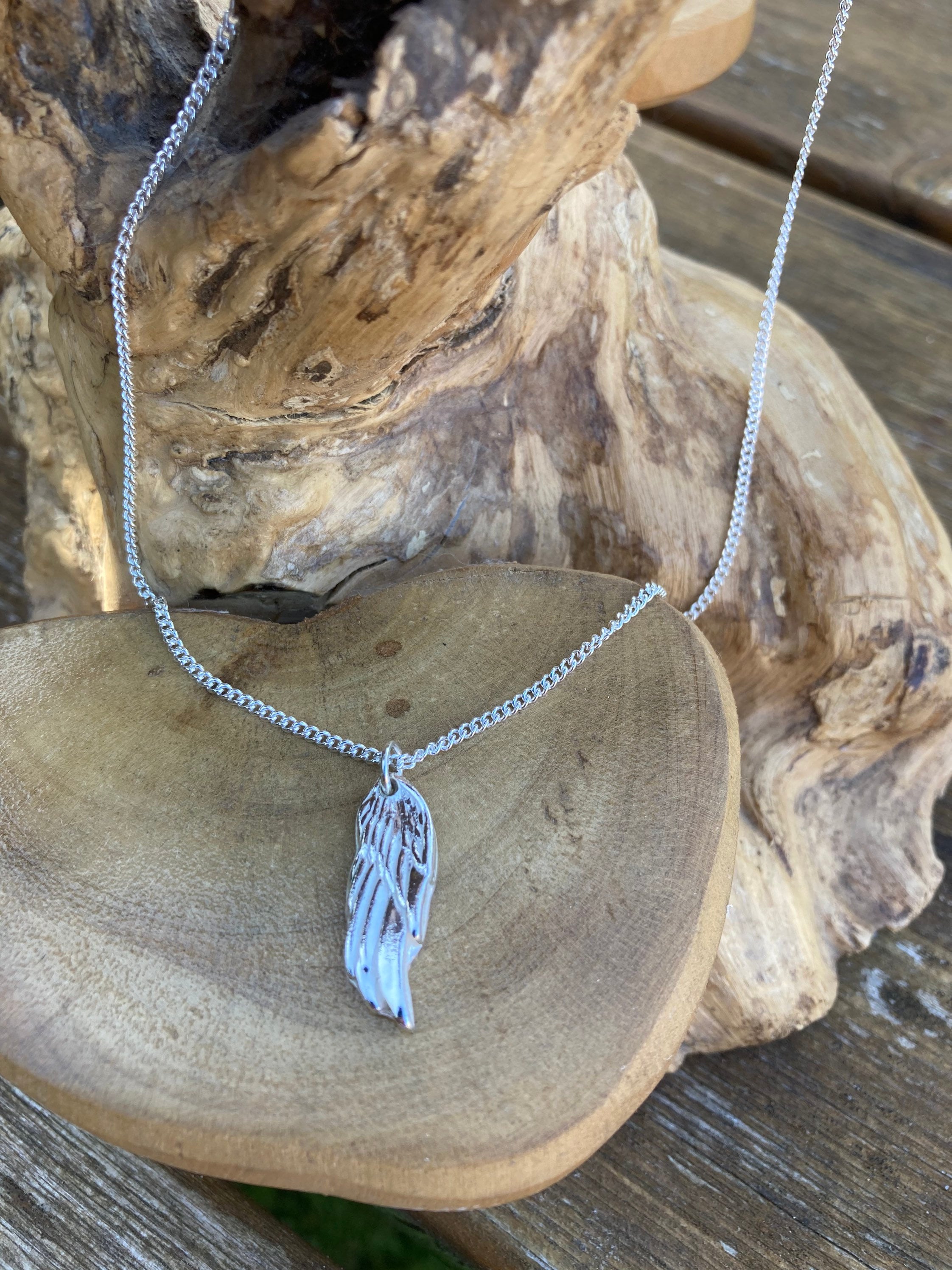 Sterling Silver Open Angel Wing Pendant Necklace 16 - 22 Inches |  Jewellerybox.co.uk