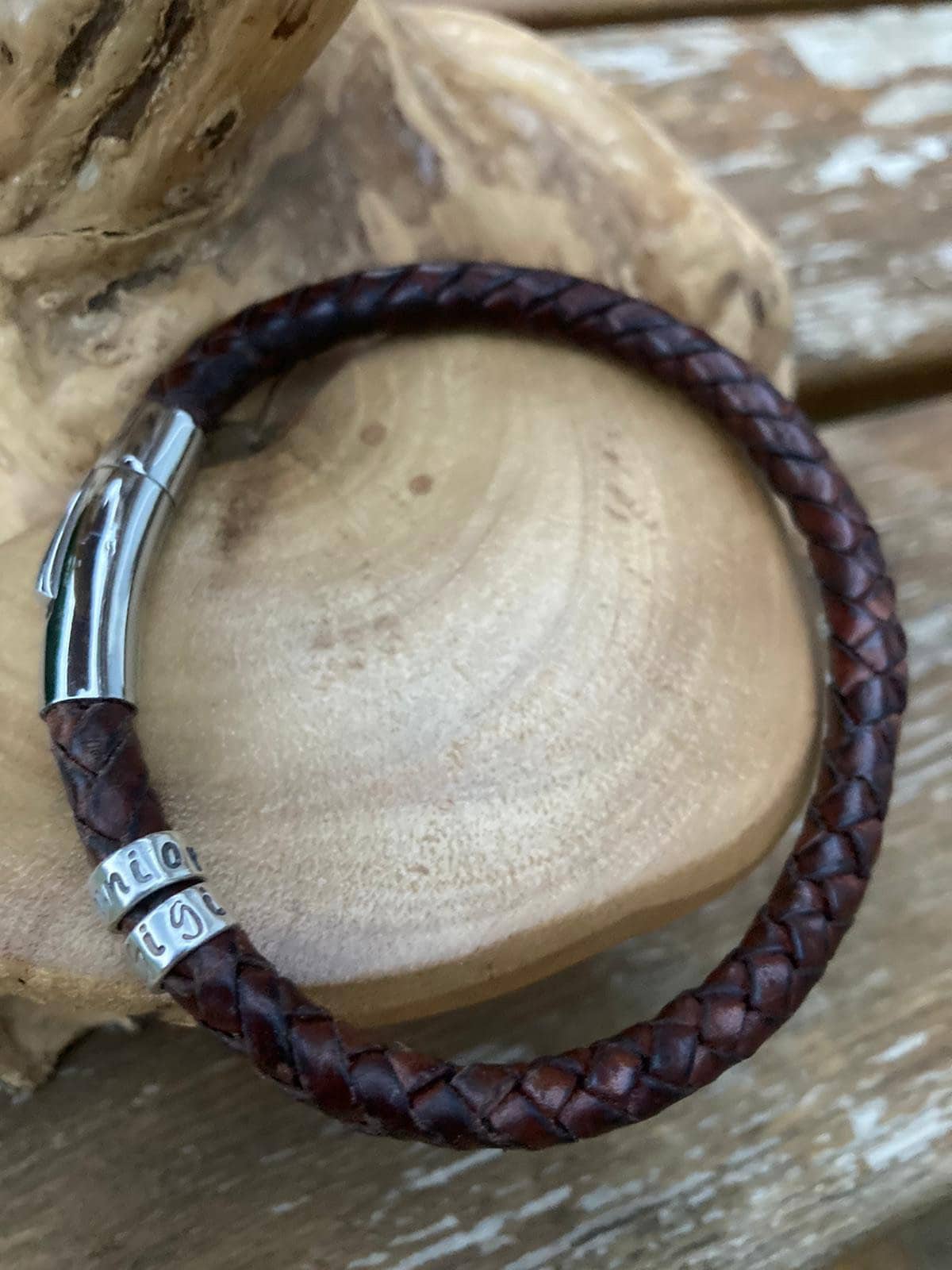 Men's Woven Leather Bracelet in Various Colours