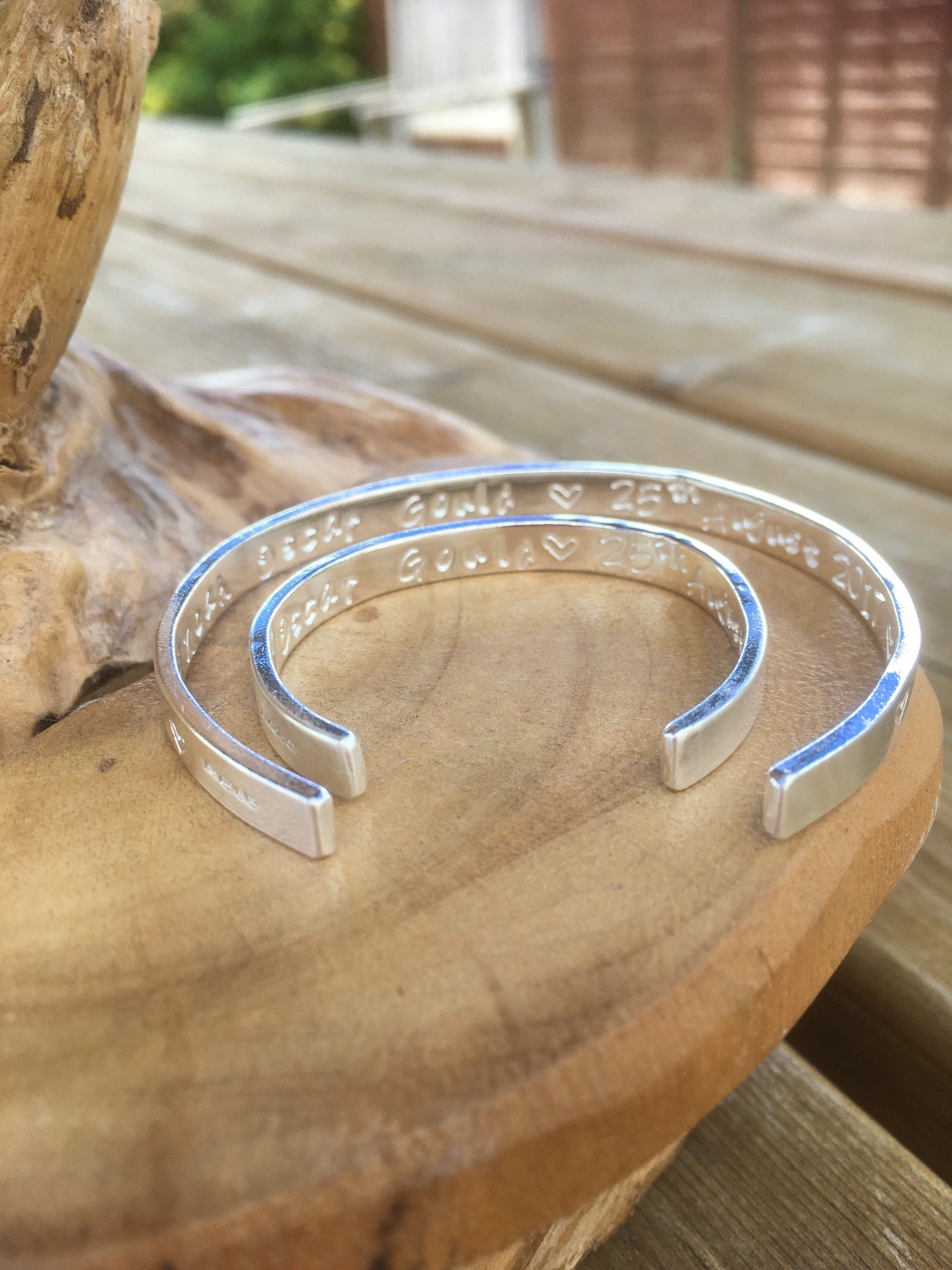 Sterling silver mum bangle Clearance