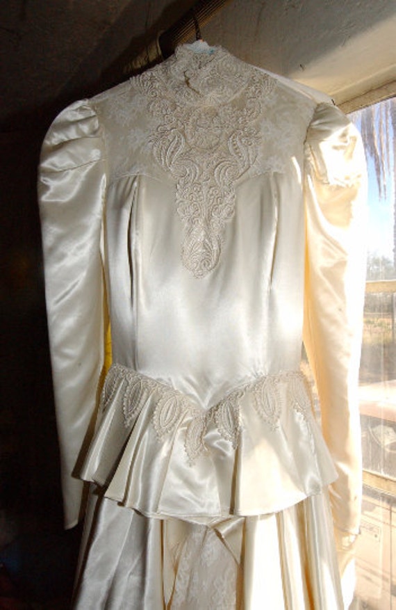 Vintage 1950s Ivory Jessica Mcclintock Wedding Gown Size 9 10 Etsy