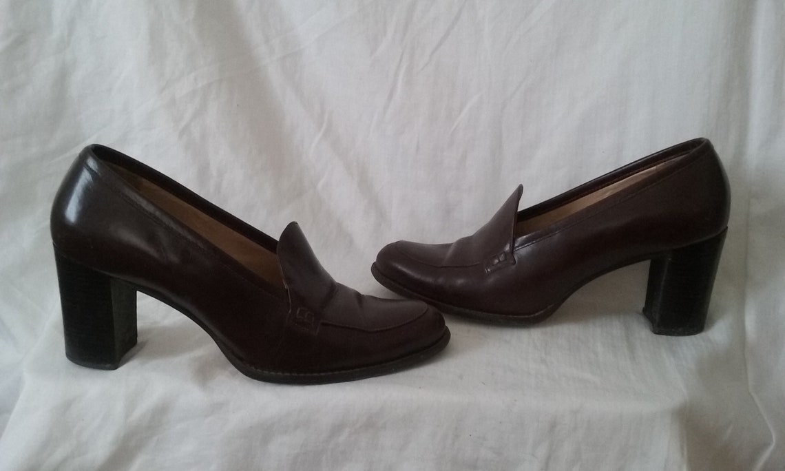 nine west high heel loafers