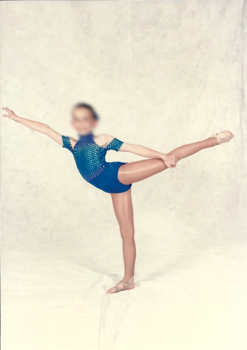 Acrobatic Dance Costume Blue With Rainbow Polka Dots Jazz Etsy