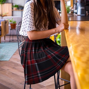 Plus size plaid skirt india sales