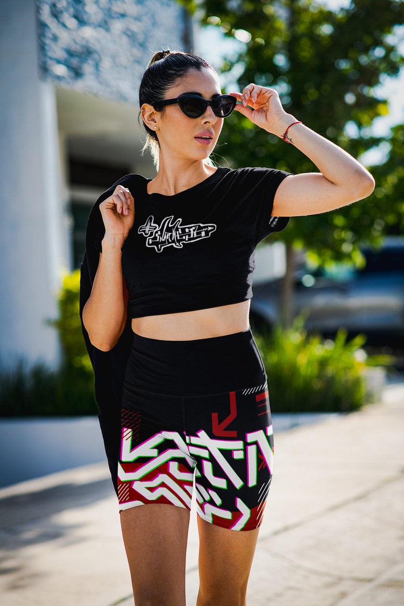Yoga Shorts Cyberpunk Dualism