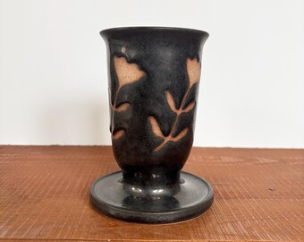 Black Goblet Vase Floral Design