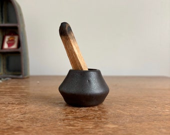 Black Palo Santo Incense Holder | Mini Small Jar