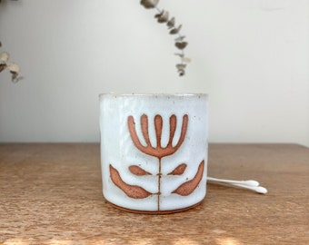 Cotton Swab Holder Floral Handmade Qtip