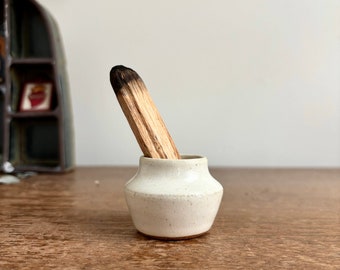 Palo Santo Incense Holder | Mini Small Jar Beige