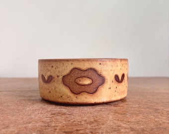 Small Yellow Daisy Bowl | Handmade Ceramic Pottery