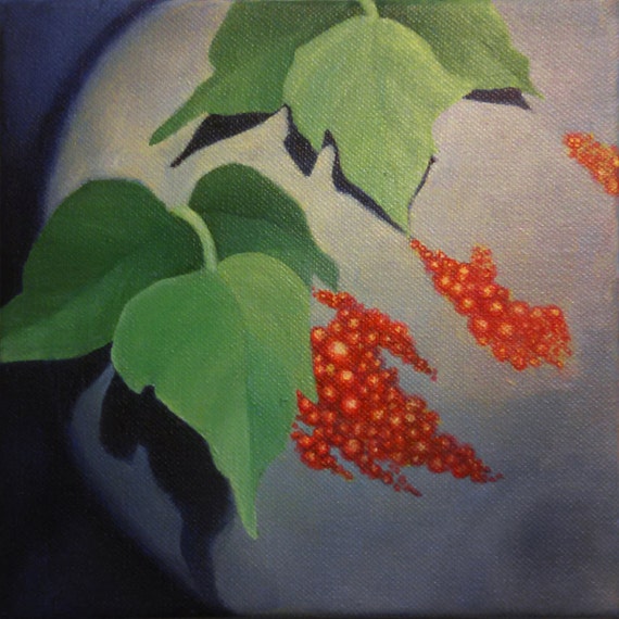 Poison Ivy Plant Original Acrylic Painting on Canvas 1 Etsy