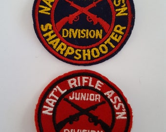 2 piece medals unmarked Vintage 1940/'s National Rifle Association Pro-Marksman Junior Division citations