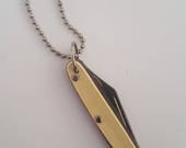 Vintage Imperial keychain knife, plastic scales, jack knife with positive stop at 45 degrees, 1960 39 s era, bubble chain.