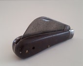 Vintage Camillus Hawkbill pruner pocket knife, 1960 39 s with a brass blade lock thumbdisk, New York