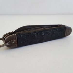 Vintage circa 1950's Camillus Cutlery camp/scout knife 3 blade ( one tool broken) shrunken scales with bail, restoration