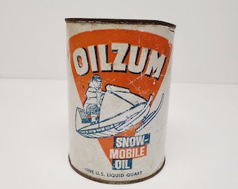 Oilzum One 1 Quart FULL Oil Can - Circa 1960's - Etsy