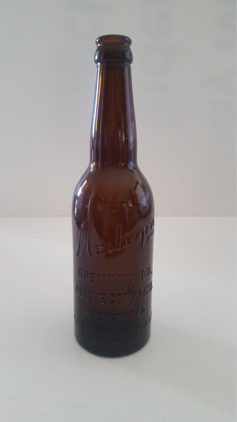 Download Antique Muskegon Brewing Co beer bottle deep amber color | Etsy