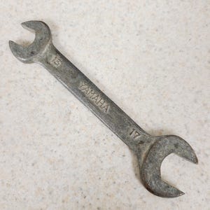 Vintage 1970&#39;s Yamaha motorcycle wrench open end 17mm and 13mm