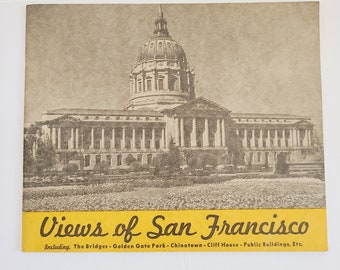 Vintage circa 1938 souvenir booklet of Views of San Francisco Containing photographs by the Gabriel Moulin Studios, great condition