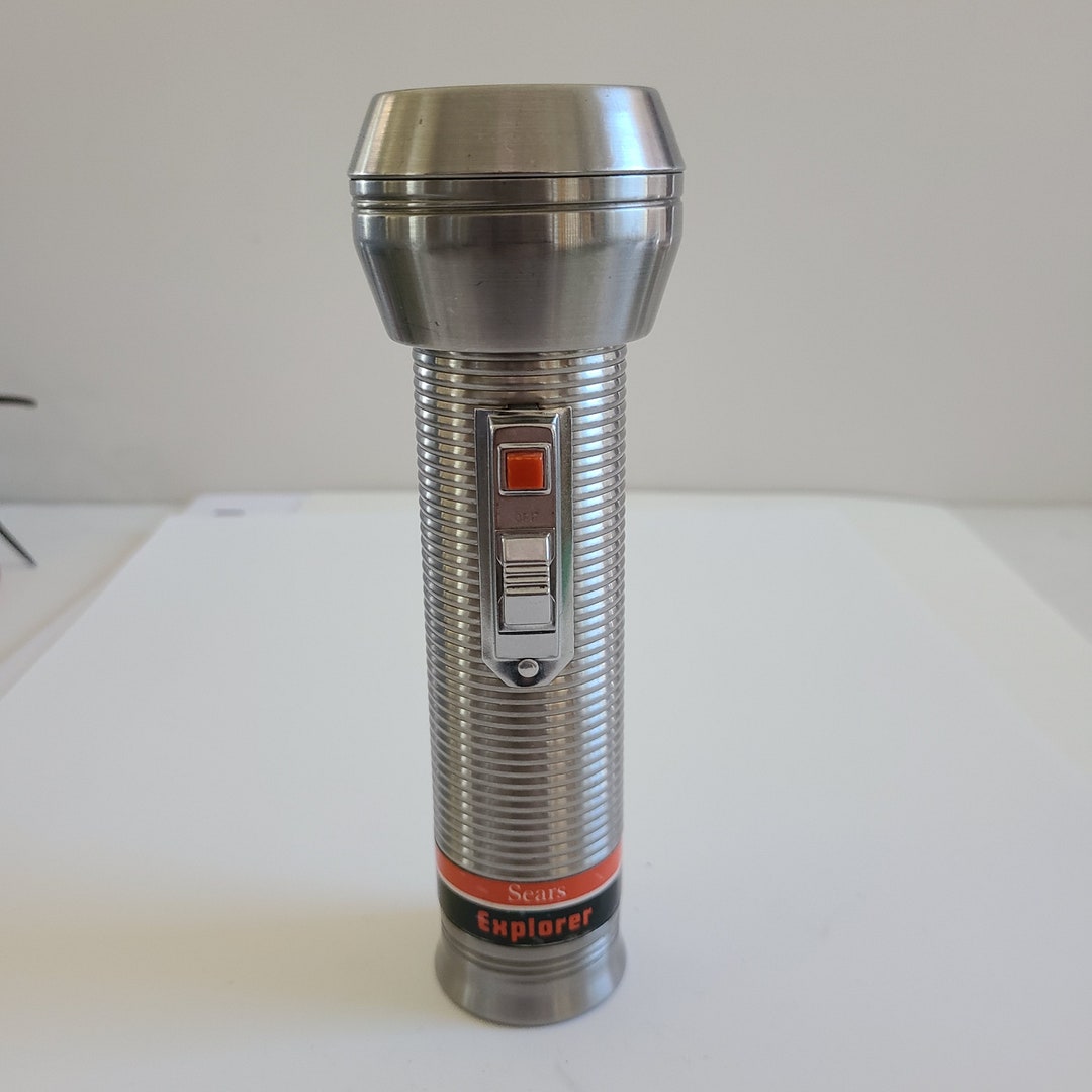 Vintage 1960s Sears Explorer Flashlight: Pyramid Switch, Made in USA - Etsy