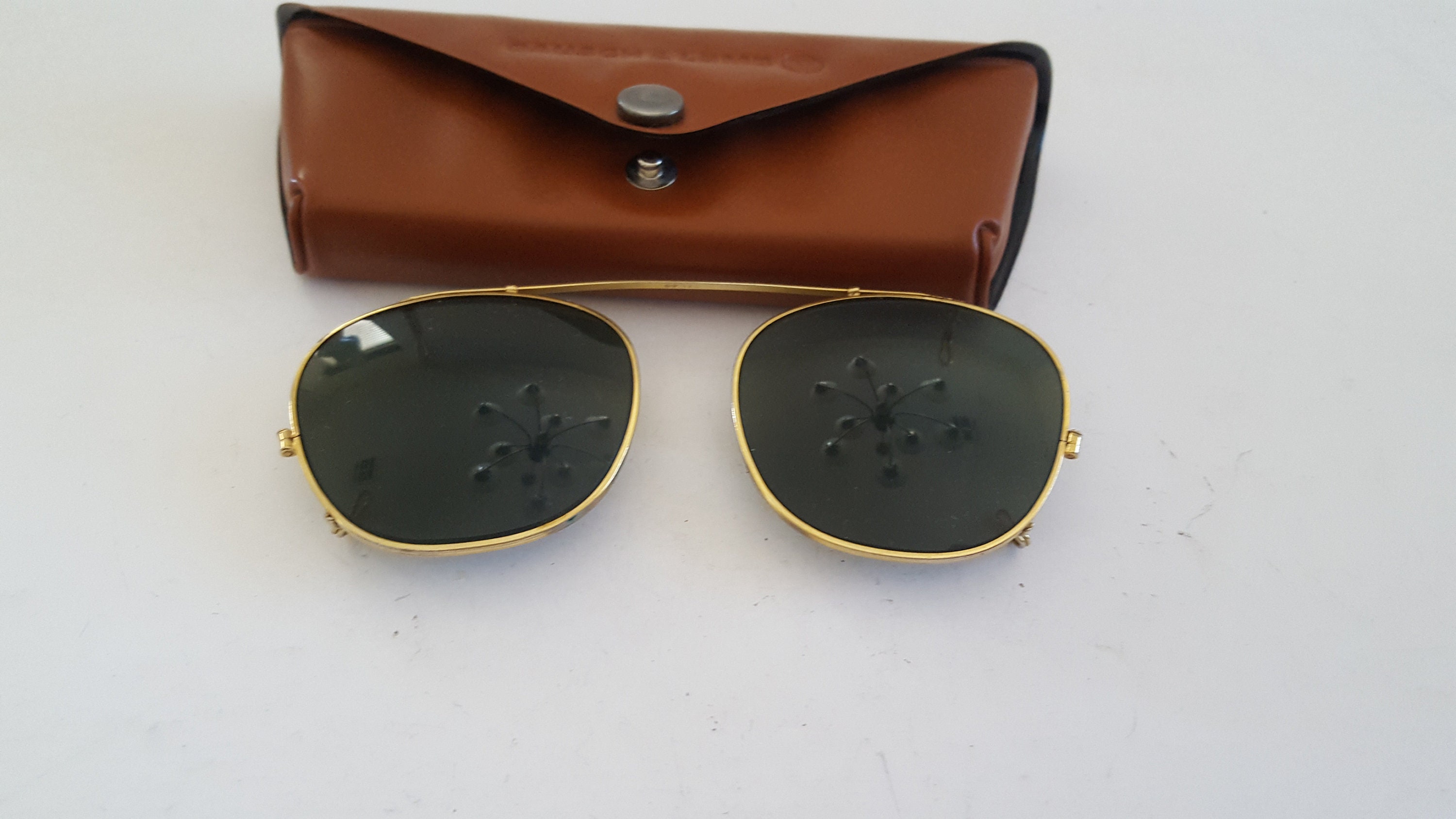 Vintage Circa 's Bausch and Lomb Clip on Sunglasses   Etsy