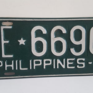 Vintage rare 1963 Philippines steel license plate, nice condition
