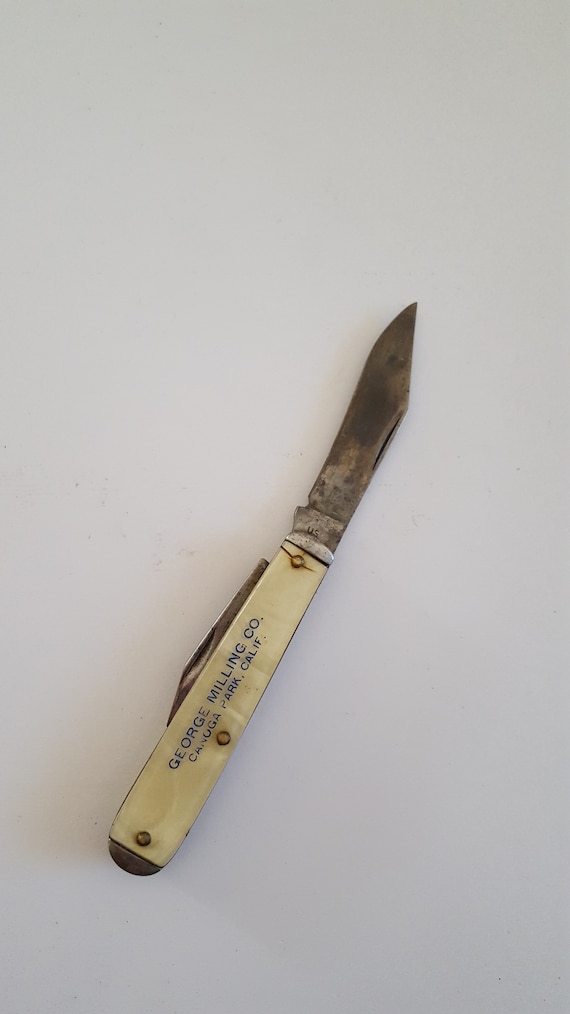 Vintage 1950's Small Pocket Knife With 2 Tools Ice Chip