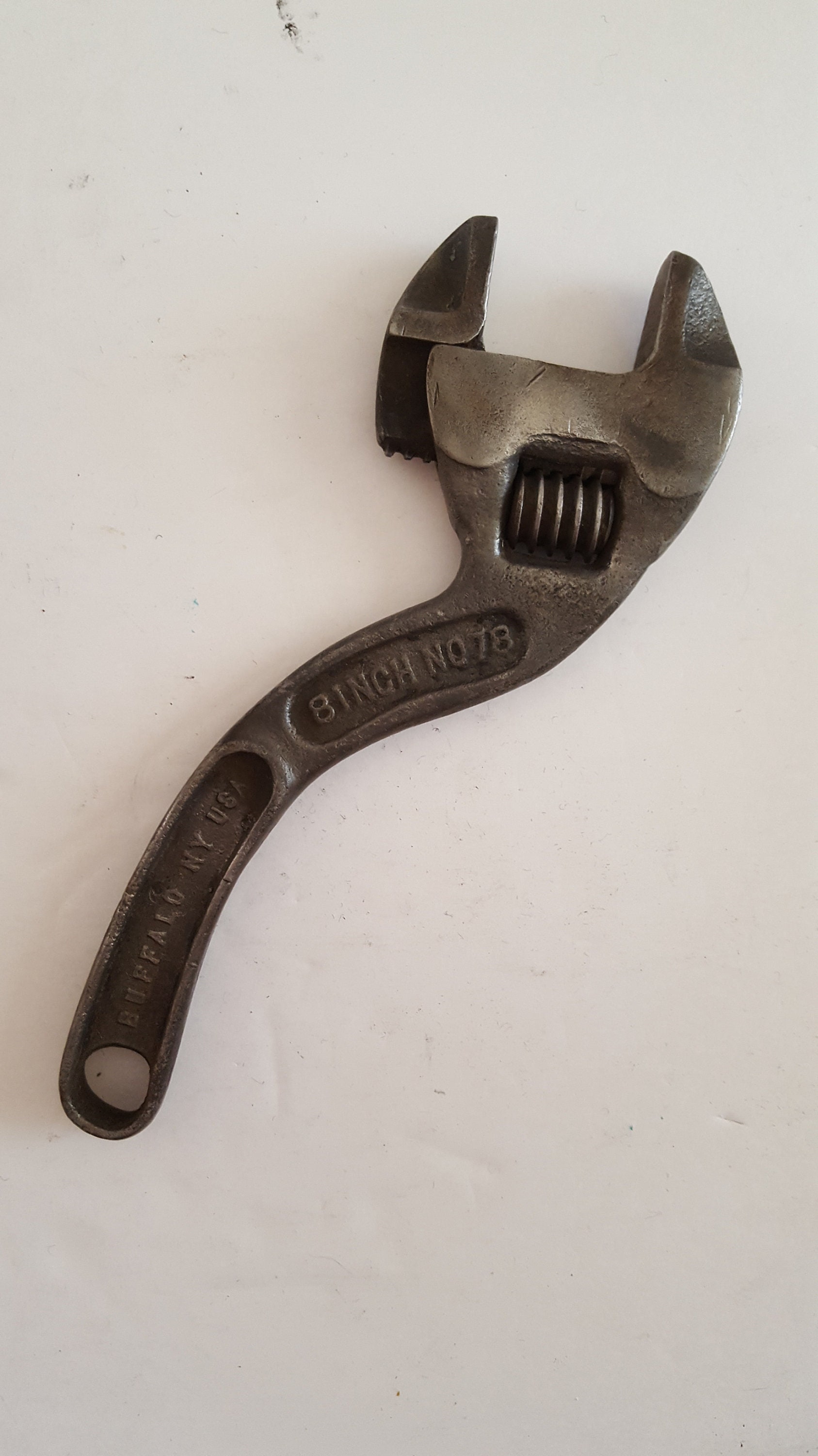VINTAGE 8 INCH FORD USA ADJUSTABLE MONKEY WRENCH