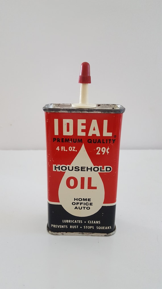 Vintage 1960's Ideal Household Oil Can, 4oz Size, Empty Can, Good Clean  Graphics With Minimal Scratches, Scarce Can 
