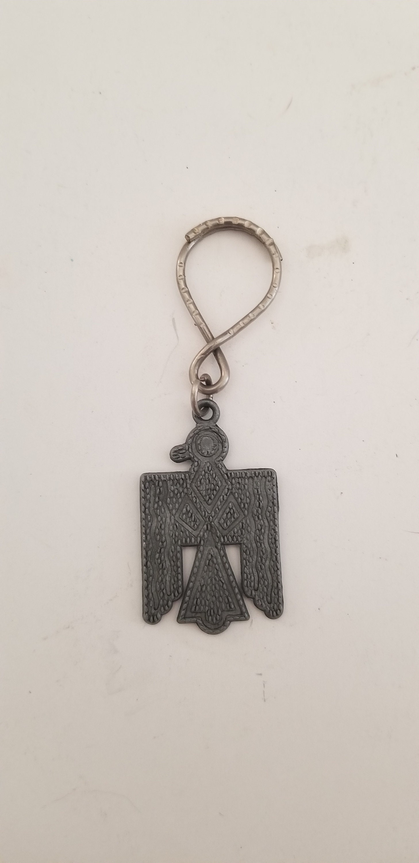 Vintage Thunderbird Snake Chain Key Fob Unmarked Double Sided