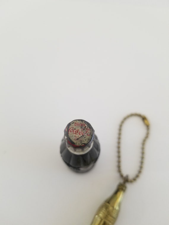 Porte-clés Miniature Bouteille Coca-Cola En Verre – Vintage – Occasion