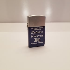 Vintage circa 1960&#39;s to 1970&#39;s used advertising cigarette lighter by Park Avenue for Hydrotex Industries, Texas