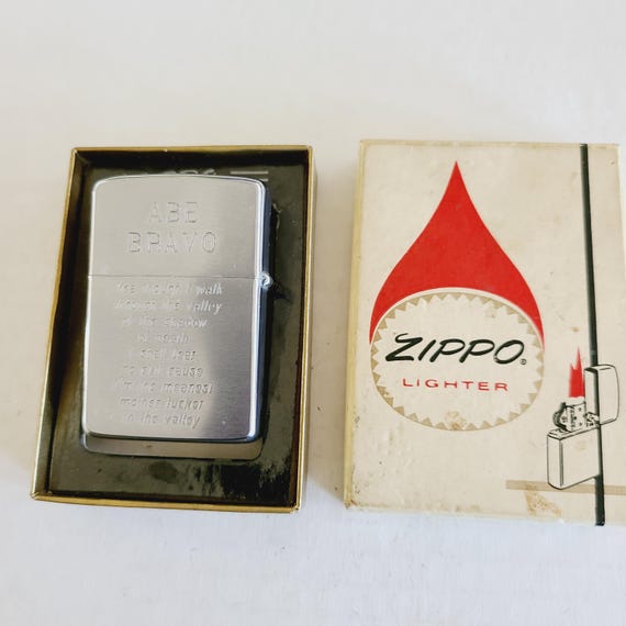 Vintage 1967 Zippo Lighter: Vietnam Snoopy Engraving, Original Box