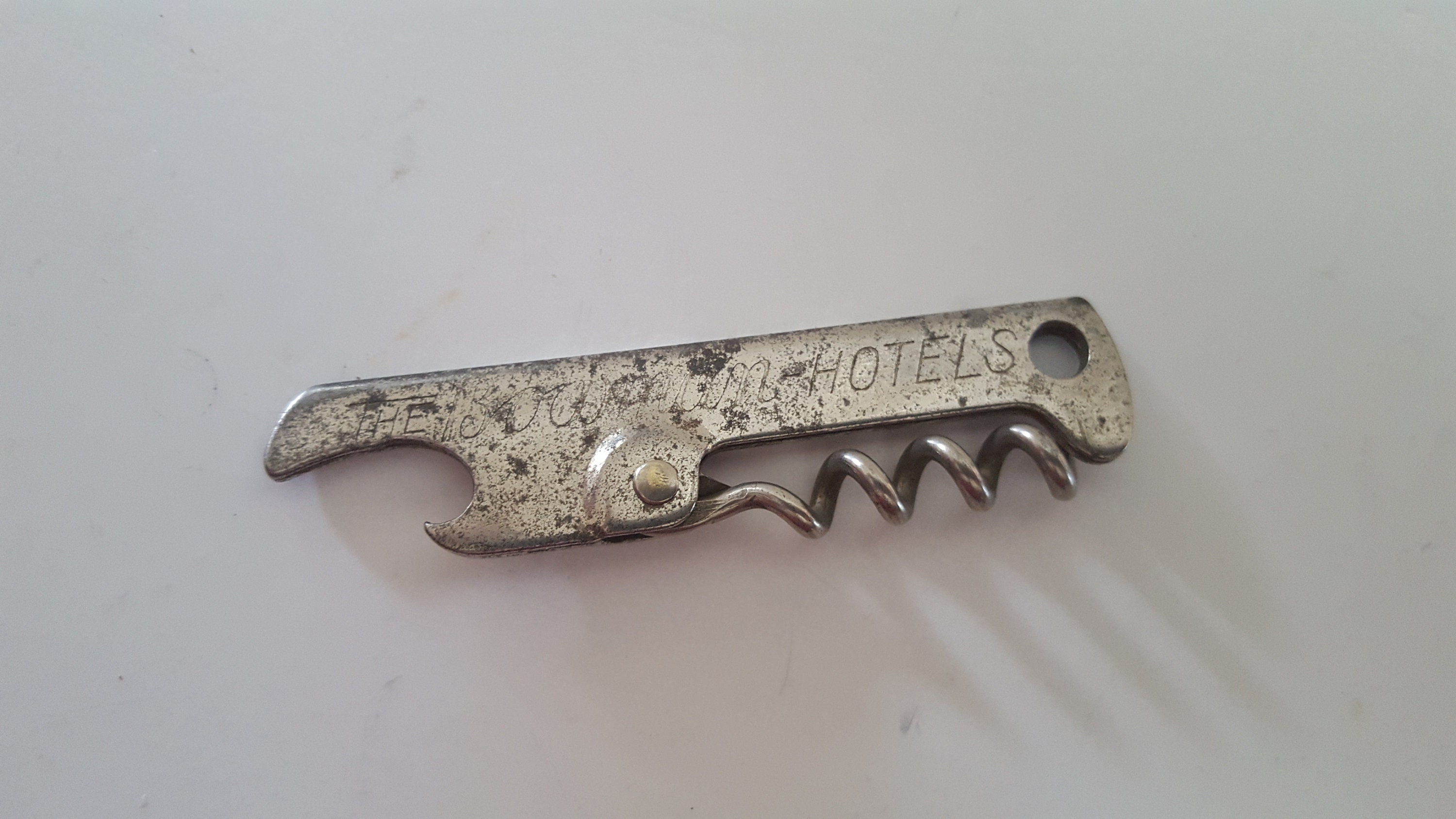Vintage Bottle Can Opener, Corkscrew VAUGHANS Tempered Tool Steel Made in  USA