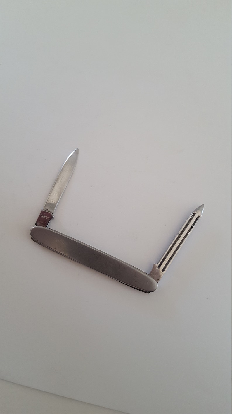 Vintage 1960's Slim Pocket Knife/nail File Italian Made Etsy